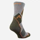 Набор мужских носков высоких HEAD Hiking Crew 701219910-001 43-46 (2 пары) Серый с зеленым (8720245372633) - изображение 3