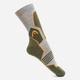 Набор мужских носков высоких HEAD Hiking Crew 701219910-001 43-46 (2 пары) Серый с зеленым (8720245372633) - изображение 5