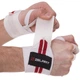 Бинты кистевые для жима и тяги Zelart 167071 White-Red - изображение 1