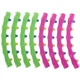Обруч для похудения массажный разборной Хула Хуп Hula Hoop DOUBLE GRACE MAGNETIC 1.5 кг 8 секций d-93 см салатовый-розовый JS-6005 - изображение 4