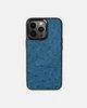 Чохол Kartell із блакитної шкіри страуса з фолікулами для iPhone 13 Pro - зображення 1