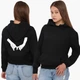 Худи женский парный Пара рук (8921-3942) XXL Черный - изображение 1