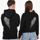 Худи мужской парный Половинка крыла (9225-3954) XL Черный - изображение 2
