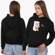 Худи женский парный Поросята (8921-3959) XL Черный - изображение 1