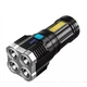 Фонарь светодиодный X-509-4LED+COB Ручной на аккумуляторе дальность света до 200 м Черный ( V 2137 ) - изображение 1