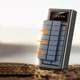 Power Bank на солнечной батарее Kamry 30000 mAh с индикатором, двойным фонариком, 2хUSB и встроенные кабеля MicroUSB/Lightning/Type-C/USB Черный - изображение 3