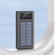 Power Bank на солнечной батарее Kamry 30000 mAh с индикатором, двойным фонариком, 2хUSB и встроенные кабеля MicroUSB/Lightning/Type-C/USB Черный - изображение 6