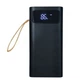 УМБ портативна зарядка XO PR142 30000 mAh повербанк з кабелями з конекторами micro-USB, Lightning, Type-C + ліхтарик Чорний - зображення 2