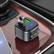 Автомобильное зарядное устройство с FM-модулятором Hoco E67 Fighter QC3.0 car BT FM transmitter Black (6931474762122) - изображение 7