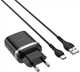 Мережевий зарядний пристрій Hoco C12Q Smart QC3.0 charger set (Type-C) Black (6931474716293) - зображення 1