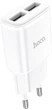 Сетевое зарядное устройство Hoco C88A Star round dual port charger White (6931474749499) - изображение 1