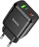 Сетевое зарядное устройство Hoco N5 Favor dual port PD20W + QC3.0 charger Black (6931474738899) - изображение 1