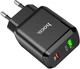 Сетевое зарядное устройство Hoco N5 Favor dual port PD20W + QC3.0 charger Black (6931474738899) - изображение 2
