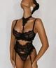 Комплект женского белья из прозрачного кружева SM2120/1ві Simply sexy Черний S - изображение 2