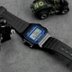 Чоловічий наручний годинник з каучуковим ремінцем Casio F-105W-1AWYEF Чорний з синім - зображення 1