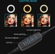 Кольцевая лампа Professional Live Stream Светодиодное LED кольцо для блогеров 16 см без штатива - изображение 3
