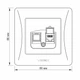 Розетка комп'ютерна кремова VIDEX Binera CAT6(RJ45) (VF-BNSK1PC6-CR) - зображення 3