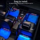 Автомобільна RGB підсвітка Bluetooth в салон автомобіля з мікрофоном для килимків + світломузика управління з телефону - зображення 3