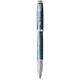 Ручка перова з латунним корпусом PARKER IM 17 Premium Blue Grey CT FP F - зображення 2