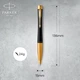 Ручка шариковая Parker URBAN Muted Black GT BP 30 035 - изображение 3