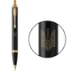 Ручка шариковая Parker IM Black GT BP Трезубец прозрачный Золотистый 22032_T010y - изображение 1