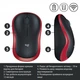 Миша безпровідна Logitech M185 Black/Red (910-002240) - изображение 3