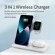 Бездротовий Зарядний Пристрій Proda 3in1 Magnetic 15W PD-W8 Білий Пластик - зображення 3