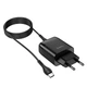 Сетевое зарядное устройство Hoco C72Q Glorious single port QC3.0 charger set (Type-C) (EU) Black - изображение 2