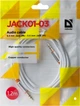 Кабель Defender Аудио JACK01-03 JACK M- JACK M 1.2 м Белый (4714033875134) - изображение 3