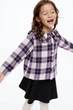 Рубашка H&M 116 см в білу та фіолетову клітинку - зображення 4