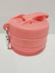 Складной силиконовый стакан с крышкой и трубочкой 350 мл Tonna Waist SALMON-PINK - изображение 2