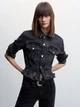 Джинсовая куртка женская Mango Trucker 47083771-TN S Черная (8445922065447) - изображение 1