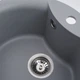 Кухонная мойка гранит VALESO 480 TURAS матовая серый металлик + сифон - изображение 4