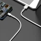 USB кабель Type-C разъем Baseus Cafule Series Metal Data Cable (1м, 66W, 480Mbps). White - изображение 7