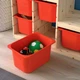 Стелаж для зберігання іграшок IKEA TROFAST червоний сосна 94х44х91 см 993.355.65 - зображення 3