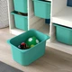 Стелаж для зберігання іграшок IKEA TROFAST білий бірюзовий 99x44x94 см 193.293.80 - зображення 3
