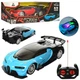 Машинка Трансформер с пультом Bugatti Robot Car Size 1:18 сама трансформируется Синяя - изображение 1
