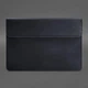 Кожаный чехол-конверт на магнитах для MacBook 14 Синий Crazy Horse 4422516 - изображение 3