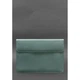 Кожаный чехол-конверт на магнитах для MacBook 14 Бирюзовый 4422508 - изображение 1