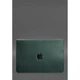 Кожаный чехол-конверт на магнитах для MacBook 14 Зеленый Crazy Horse 4422512 - изображение 2