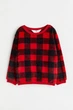 Свитшот красный в клетку H&M 134-140см (400091239) - изображение 1