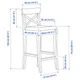 Барний стілець IKEA INGOLF 74 см морилка (902.178.11) - изображение 6