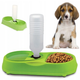 Пластиковая миска для собак/котов с поилкой Pet Feeder зеленая - изображение 1