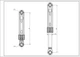 Амортизатор бака для стиральной машины Samsung DC66-00343G AKS 100N L=165-255mm D отверстий=10mm - изображение 4
