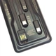 Внешний аккумулятор Power Bank UKC 8285 Black 10000 mAh портативное зарядное устройство на солнечной батарее с LED дисплеем 4 переходники USB/Type-C/MicroUSB/Lightning - изображение 3