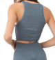 Топ в рубчик женский из микрофибры с открытыми плечами Giulia Halter Top RIB Stormy Weather S/M Голубой - изображение 2