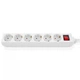 Сетевой фильтр питания REAL-EL RS-6 Protect M 1.8m, white (EL122300031) - изображение 1