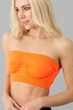 Tоп-бандо без бретелей бесшовный Giulia Bandeau Orange Neon XS/S Оранжевый - изображение 2