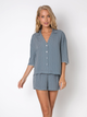 Піжама (сорочка + шорти) Aruelle Bertha pajama short L Синя (5904541437026) - зображення 1