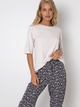 Piżama (t-shirt + spodnie) Aruelle Haven piżama długa L White/Black/Mleczny (5904541437750) - obraz 3